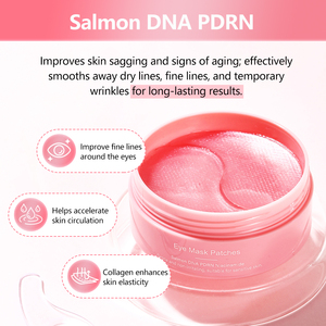 Patchs pour les yeux OEM au DNA de saumon PDRN pour rajeunir et réduire les poches sous les yeux avec Glow Jelly, patchs masques pour les yeux à la niacinamide pour les cernes - Product Image 6