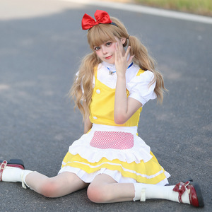 Dorami Little Yellow Chick Lolita Maid Outfit Short Skirt For <b>Anime</b> Cosplay Role Play Spring 2023 - Product Image 3