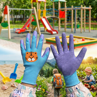 Gants de sécurité pour enfants, doublure en nylon souple 13 gauge, revêtement en latex, pour utilisation en extérieur, vente en gros