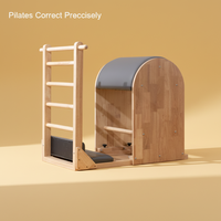 Barre d'équilibre réglable en chêne MJD W17 pour studio de Pilates, musculation, entraînement de yoga - Équipement d'exercice durable en bois pour adultes