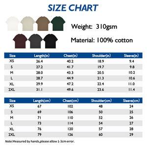 Camiseta de cuello redondo de gran tamaño Premium Camiseta de algodón flameado transpirable - Product Image 4