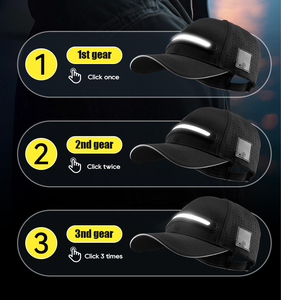 Cappello da Campeggio con Illuminazione ad Alta Potenza per Escursionismo, Cappello Sportivo Regolabile Ricaricabile con Luce Frontale per Attività Notturne all'Aperto - Product Image 3