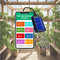 Testeur de sol professionnel Gemho 8 en 1, humidité, température, EC, PH, NPK, capteur de sol portable USB Type-C pour l'agriculture