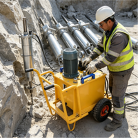Fendeuse de pierres hydraulique compacte pour opérations de brisage de roches dans des espaces étroits