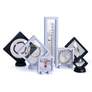 High Quality Suspension Box Transparent Clear Pe Film Jewelry Floating Display Boxes For Jewellery Display