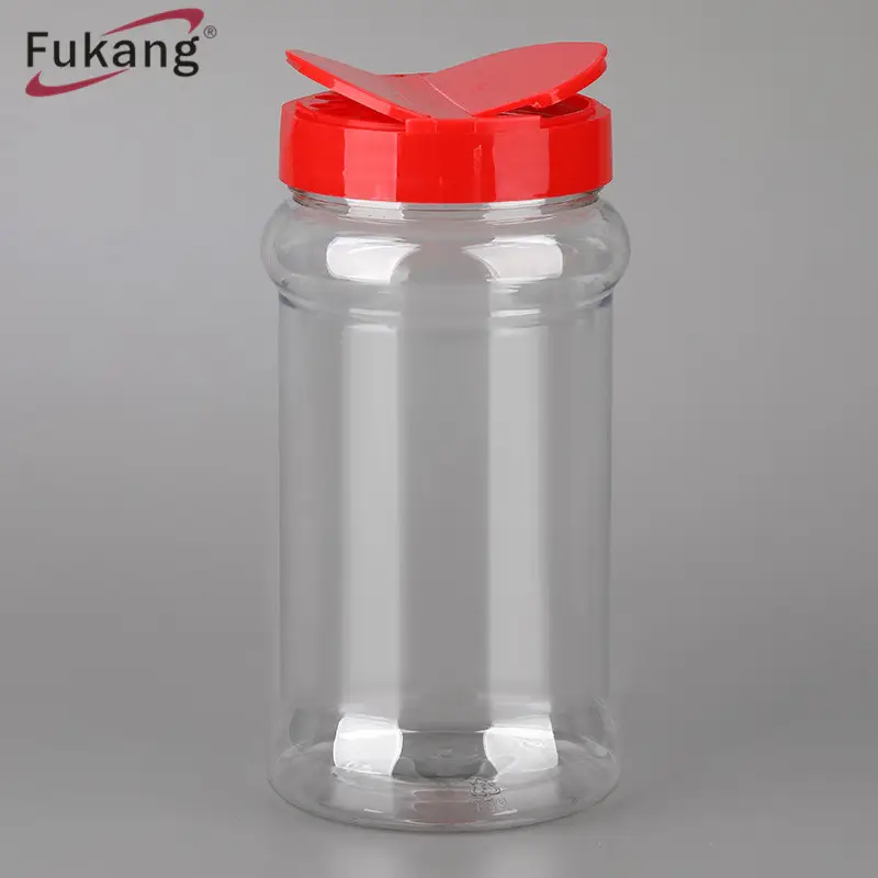 Gewürz Aufbewahrung sbox Gewürz glas Shaker Benutzer definierte Acryl Pet Kunststoff Transparente Salz Gewürz flasche Cruet Kitchen Pepper Jar