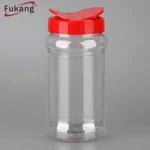 Kitchen Seasoning Bottle Seasoning Storage Box Spice Jar Shaker Custom Acrylic Pet Plastic Transparent Salt Condiment Bottle Cruet Kitchen Pepper Jar