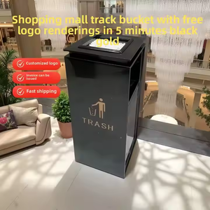 Poubelle de cendrier verticale en <span class=keywords><strong>acier</strong></span> inoxydable à chambre double avec corps peint pour utilisation dans le couloir intérieur du bar Internet du café de l'hôtel - Product Image 3