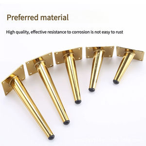 टिकाऊ 100 मिमी-720 मिमी स्टील काले सोने के टेप फर्नीचर के लिए सोफे कैबिनेट कुर्सी पैर - Product Image 3