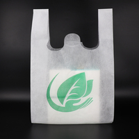 Sac à provisions réutilisable pour la publicité, sacs de tshirt bon marché, pp tissé coloré de stockage découpé, sac non tissé écologique