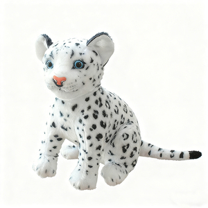 Juguetes de Peluche Realistas de Animales - Leopardo, León, Leopardo Negro, Leopardo Manchado, Leopardo de las Nieves y Leopardo Nublado, Regalo Perfecto - Product Image 2