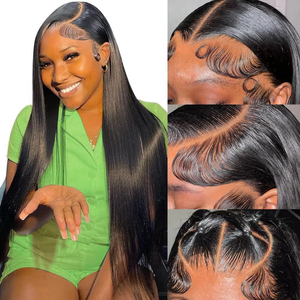 Pelucas sin Pegamento al por Mayor, Cabello Humano 100% para Mujeres Negras, Pelucas de Cabello Humano Natural Baratas con Frente de Encaje HD - Product Image 3
