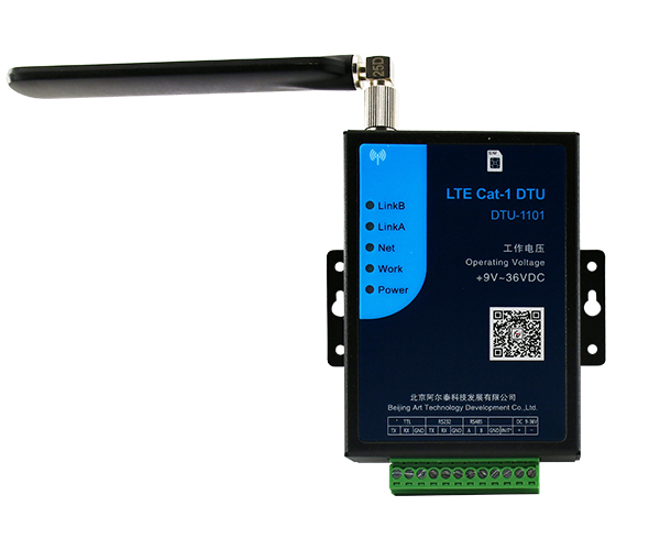 Industrial RS485 LTE Cat-1 IoT Gateway DTU Modbus Serial to IP Secure MQTT SSL/TLS Data Transmitter for PLC Remote Monitoring