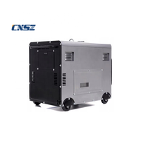 Générateur diesel CNSZ pas cher 186fa 8HP, petit groupe électrogène 5 kW refroidi par eau, 5 kVA, démarrage automatique silencieux, certifié CE