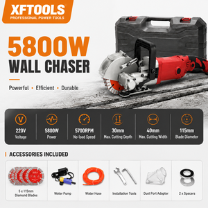 Machine électrique de rainurage et de découpe de murs en béton, installation de plomberie sans poussière, haute efficacité 4000W CE - Product Image 1