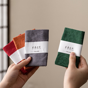 Handmade Cotton Linen Tea Towels Absorbent Lint Free For Tea Ceremony Teapot Care Tea Table Use Dehua Origin - Product Image 3