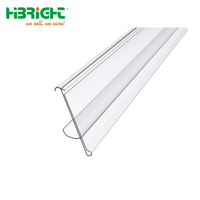 Highbright Bandes porte-étiquettes en PVC sans BPA, écologiques, longueur personnalisable, installation facile pour étagères en bois et en métal