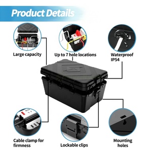 Caja de conexiones eléctrica grande de material PP con clasificación IP54 al por mayor para uso exterior resistente a la intemperie, toma de corriente protectora - Product Image 3