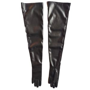 Guanti Lunghi da Donna in PU di Alta Qualità Modello da Sfilata Nuova Moda Super Lunghi 60 cm Ottima Vestibilità per Braccia e Mani per Feste - Product Image 1
