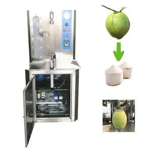 Mesin pengupas buah semangka otomatis, mesin pengupas dan pengiris kelapa hijau