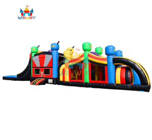 Parcours d'obstacles gonflable monstre extraterrestre avec toboggan, château gonflable coloré commercial pour les locations de fêtes pour enfants et les événements en plein air - Product Image 3