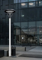 Lampadaires LED intelligents en aluminium IP66 activés par capteur radar, alimentés par énergie solaire et courant alternatif, pour jardins