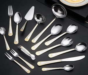 Ensemble de couverts de luxe rétro de style européen, 72 pièces, en acier inoxydable 304, vente chaude - Product Image 3