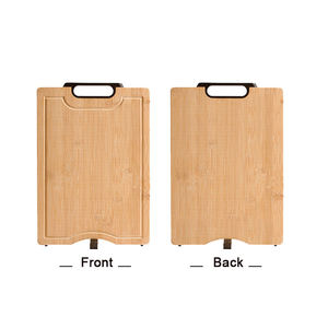 Juego de tablas de cortar de bambú orgánico personalizadas, logotipo grabado con láser, bloques de cortar de cocina para el hogar, marca Showbox - Product Image 1