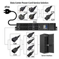 Cable de Alimentación 100% Cobre IEC P-Lock C13 a AU para PDU, Rack de Servidores, Centro de Datos, Fabricante OEM