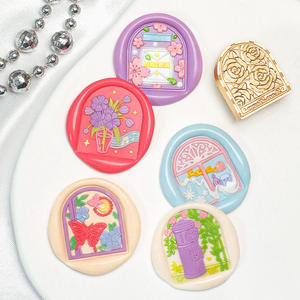 ホットセルドリームシリーズアーチ型フラットレイヤーカービングワックスシールスタンプヘッド - Product Image 4