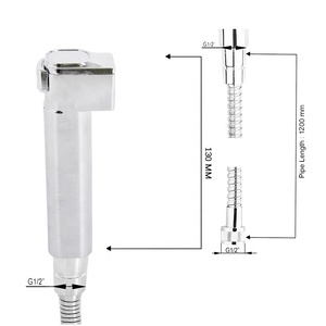 Портативный хромированный распылитель для биде - Product Image 4