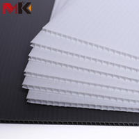 Natural Danpla Fluteboard plástico corrugado 8 pies x 4 pies polipropileno Corex PP perforado plástico Coreflute hoja para publicidad