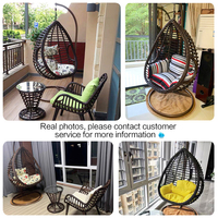 Hamac d'extérieur, suspendu en forme d'œuf, chaise à bascule, pour jardin et patio, avec support, offre spéciale