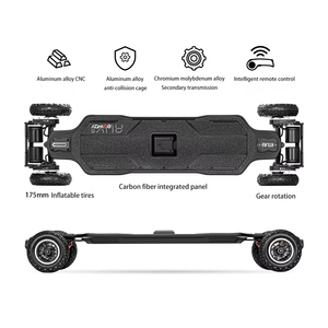 Exway Pro Gear V2 Skateboard mit Allradantrieb, 7000W, extrem lange Akkulaufzeit, tragbar, wasserdicht, Carbon 45%, Exway Pro Gear V2 - Product Image 2