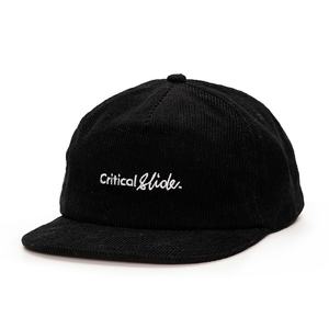 Custom 5 Panel Embroidery logo Unstructured Snapback Hats Black Corduroy Caps - Product Image 1