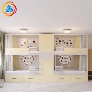 Lits de dortoir modernes en métal avec tiroirs, mobilier commercial pour dortoirs, idéal pour les chambres d'adolescents et les appartements - Product Image 5