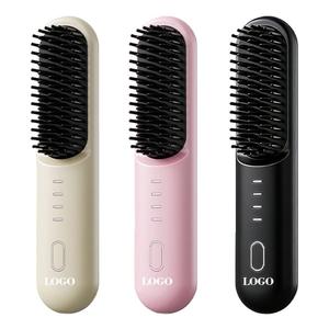 0728 2026 New 4000mah Portable Hair Straightener Brush 4 Levels Professional Curler Fast Heating <b>Mini</b> - Product Image 3