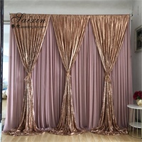 Unique d'étape d'événement de mariage décoration toile de fond tissu sequin