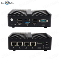 Mini PC EGLOBAL sin Ventilador, Quad Core, N100 J6426, 4*Intel I225V/i226V LAN, DDR4, SSD+HDD, Nuevo Router de Seguridad de Red y Firewall