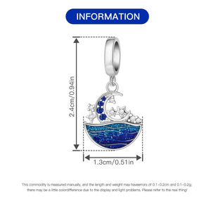 2026 Hot Selling <b>Copper</b> Moon Seaside Landscape Pendant <b>Bracelet</b>, Unique and Versatile DIY <b>Bracelet</b> Jewelry Accessories - Product Image 2