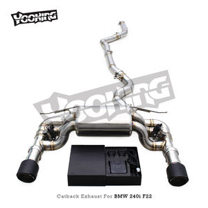 Échappement Catback Valvetronic OBM pour <span class=keywords><strong>BMW</strong></span> <span class=keywords><strong>240i</strong></span> F22 3.0T 2019-2024, tuyau d'échappement en acier inoxydable de course, réglage sportif pour voiture - Product Image 4