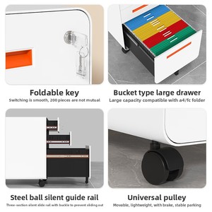 Thép hiện đại di chuyển tủ cho văn phòng hoặc trường học dưới bàn lưu trữ tài liệu với khóa cho trong văn phòng lưu trữ - Product Image 6