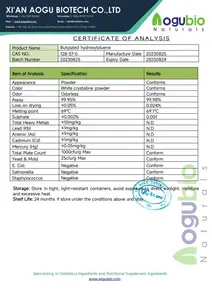 Food Additives Butylated Hydroxytoluene Antioxidant BHT Bulk Butylated Hydroxytoluene Powder CAS 128-37-0