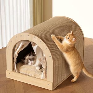 Lit surélevé de luxe pour chien, ellipse, en sisal, écologique, résistant aux morsures, imperméable, pour bouledogue français - Product Image 2