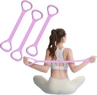 Agarraderas para Bandas de Resistencia en Forma de 8, Antideslizantes, Paquete de 3, para Entrenamiento de Brazos, Espalda y Hombros, Yoga, Pilates, Fisioterapia