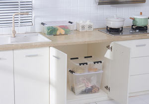 Toptan 15l şeffaf şeffaf plastik saklama kabı satılık saplı - Product Image 5