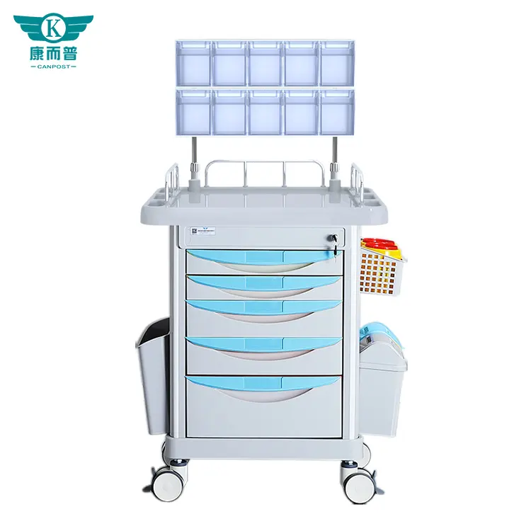 Groothandel Mobiele Medische Verpleegkast Stand Doble Rij Maatwerk Abs Anesthesie Trolley Voor Gebruik In Het Ziekenhuis