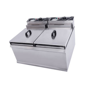 Restaurant Commercial double Réservoir <span class=keywords><strong>friteuse</strong></span> électrique rapide <span class=keywords><strong>friteuse</strong></span> usine en gros - Product Image 2