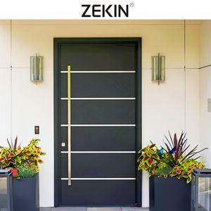 Puerta ZEKIN de Lujo para Villa, Hierro Forjado, Anti-Robo, Entrada Principal, Residencial, Acero, Seguridad, Minimalista, para Apartamentos y Pasillos - Product Image 6