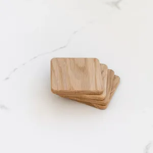 <b>Polished</b> wood coaster made with water resistant surface wooden coaster set used for tea cups glass mugs home bar or dining table - Product Image 2